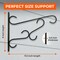 Scroll-Design Metal Wall Bracket for Hanging Accessories and Flowerpots for Indoor & Outdoor Use